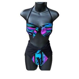 THE SLIM SUIT slimming 2 PCs swim suit, size 6, EUC